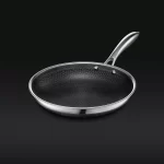 HexClad 6 Piece Hybrid Stainless Steel Cookware Pan Set 8 inch, 10 inch, 12 inch with Glass Lids, Size: One size, Black - Image 16